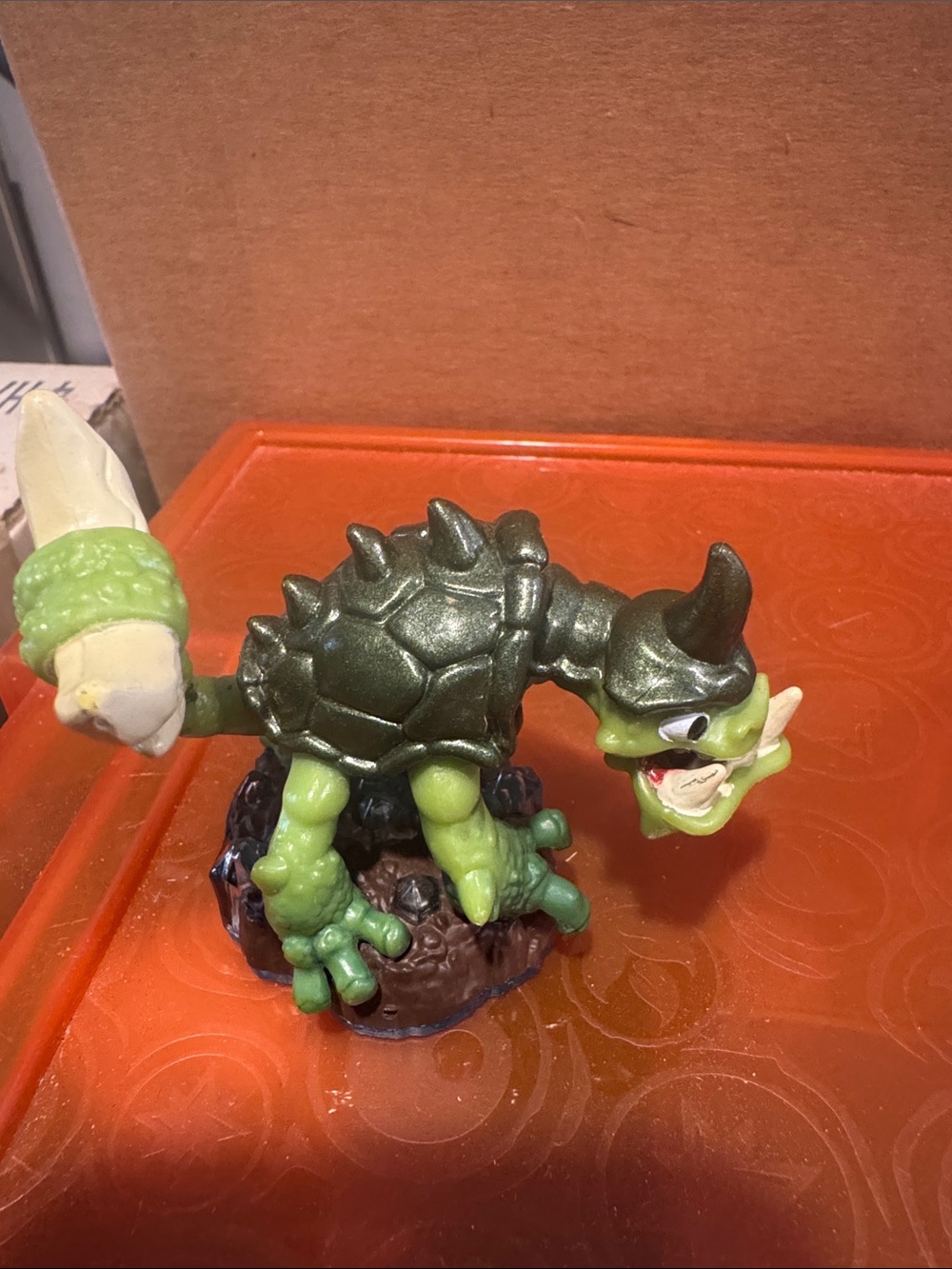 Skylander.  Green Spiked Turtle Reptile Figurine - Brand Unknown